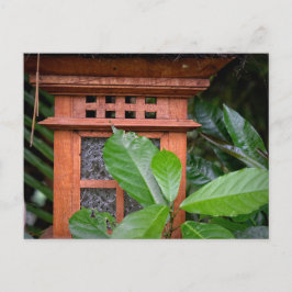 Balinese Lantern i den tropiska trädgården Vykort