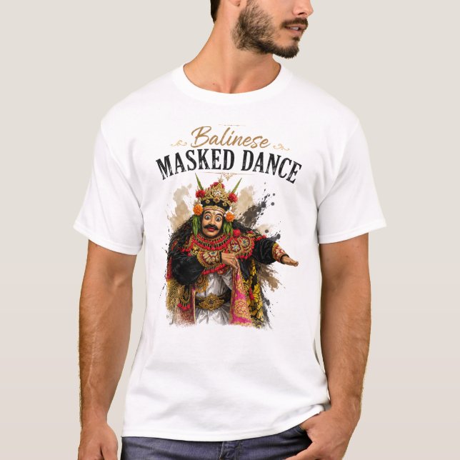 Balinese Masked Dance T-Shirt (Framsida)