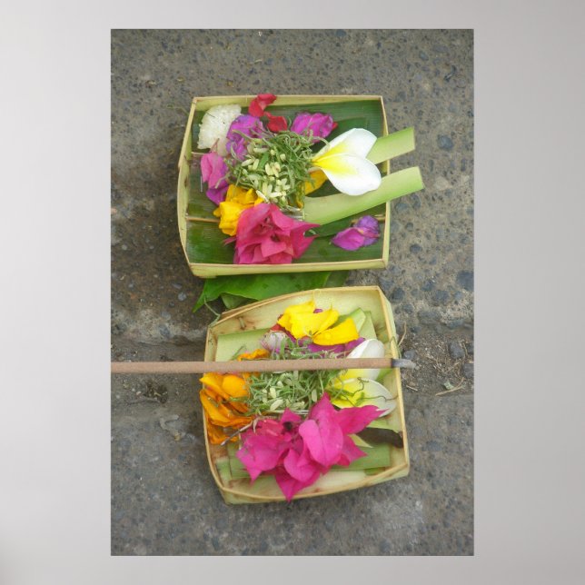 Balinese Offering Basket Poster (Framsidan)