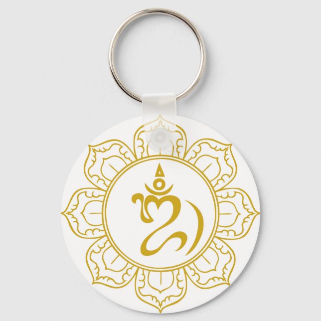 Balinese Om Keychain Nyckelring (Framsida)
