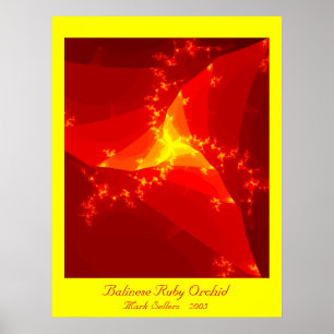 Balinese Ruby Orchid (gult) Poster