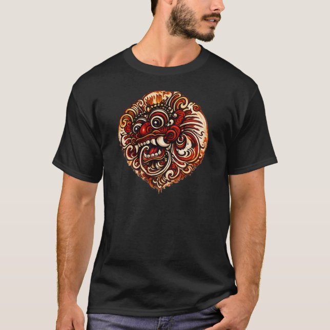 Balinesisk Barong Grafisk T-Shirt (Framsida)