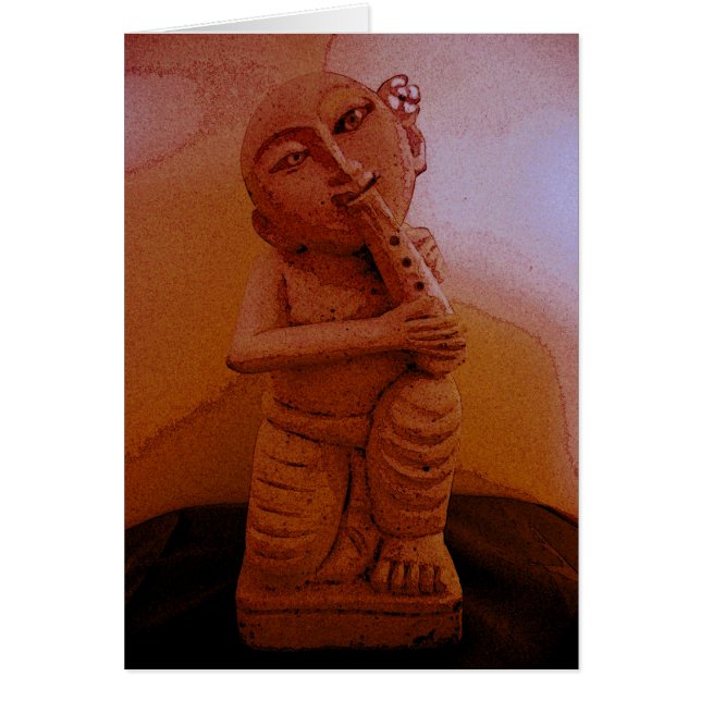 Balinesisk flöjt spelare OBS kort (Framsidan)