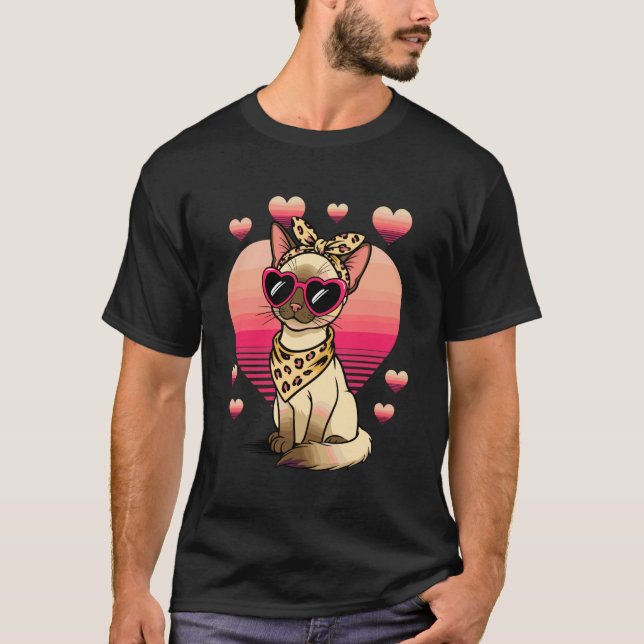 Balinesisk katt Alla hjärtans dag T Shirt (Framsida)