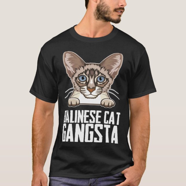 balinesisk katt gangster t shirt (Framsida)