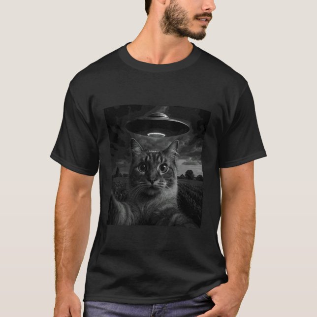 Balinesisk katt selfie med UFO T Shirt (Framsida)