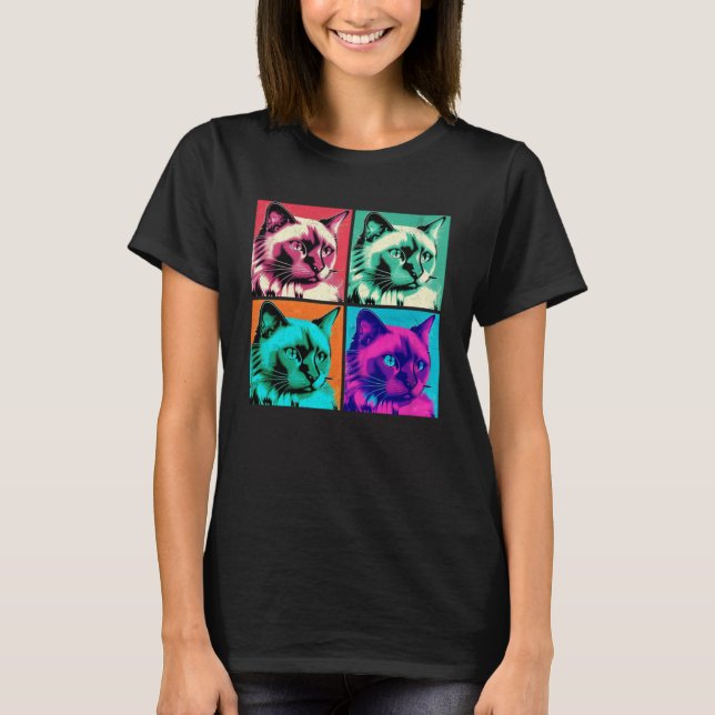 Balinesisk kattejp, illustration av färgämne 1 t shirt (Framsida)