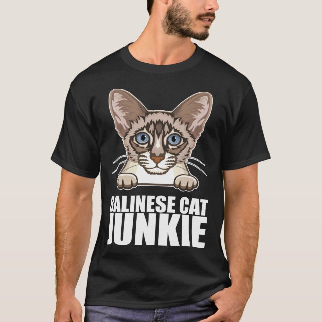 balinesisk kattmissbrukare 1 t shirt (Framsida)