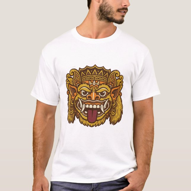 Balinesisk kulturell Barong T Shirt (Framsida)