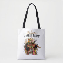 Balinesisk maskdans-handväskor