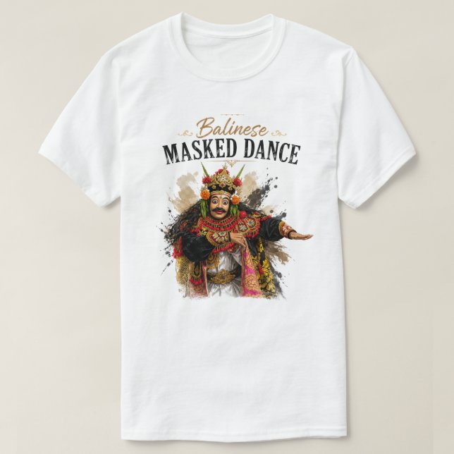 Balinesisk maskdans T-shirt (Design framsida)
