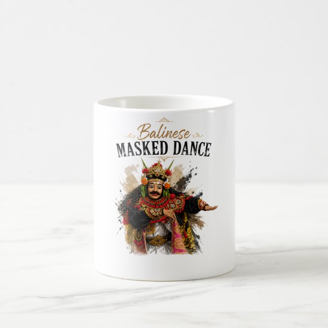 Balinesisk maskdansmugg kaffemugg (Center)