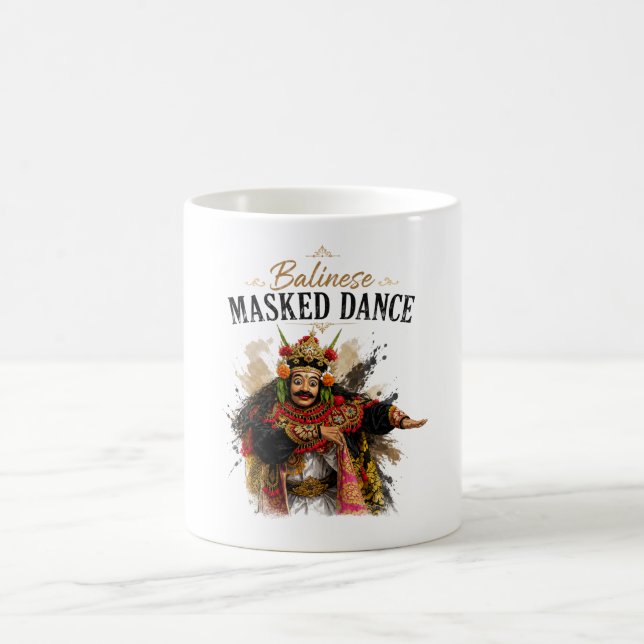 Balinesisk maskdansmugg kaffemugg (Center)