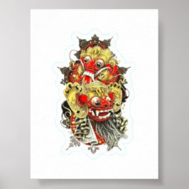 Balinesisk mytologi Barong och Rangda dekal - Sakr Poster
