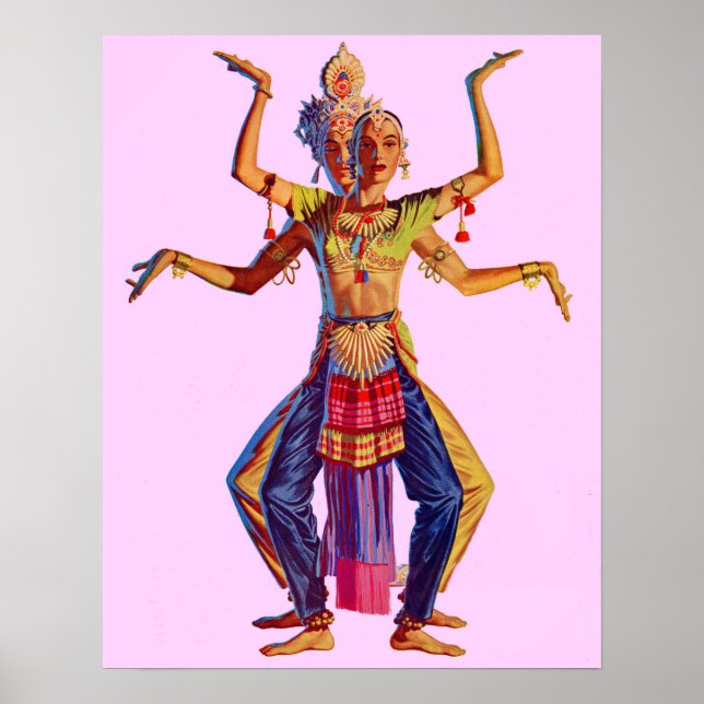 Balinesiska dancers print poster (Framsidan)