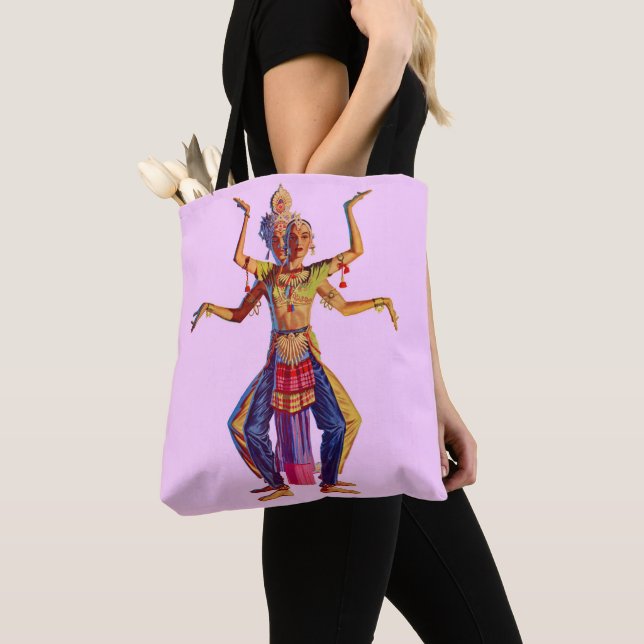 Balinesiska dancers print tygkasse (Närbild)