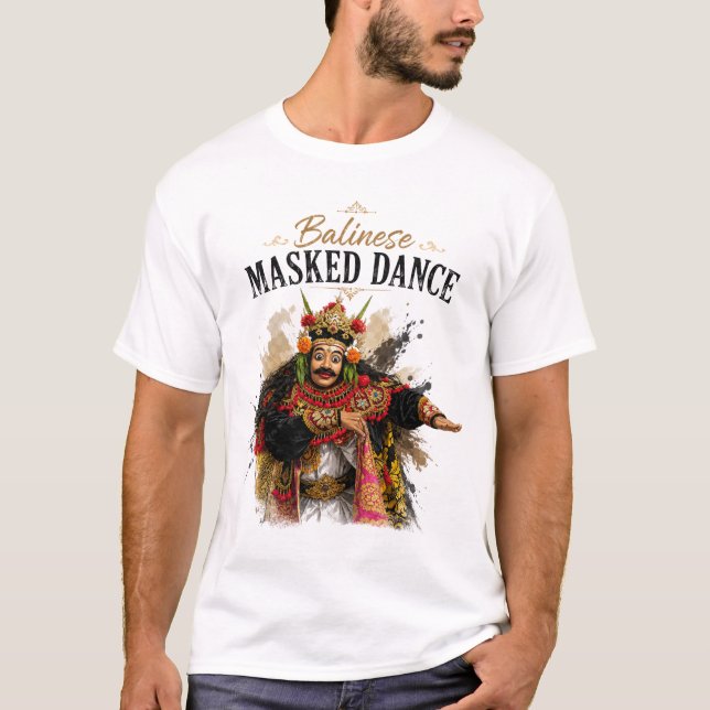 Balinesiskt maskdans t-shirt (Framsida)
