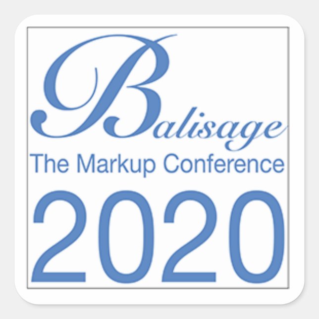Balisage 2020 Sticker Fyrkantigt Klistermärke (Framsida)