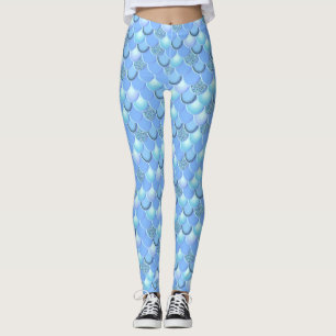 baljväxter av sjöjungfru Sea Blue Leggings