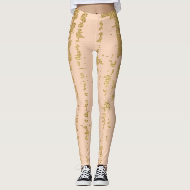  baljväxter/Guld Bläck Leggings (Framsida)