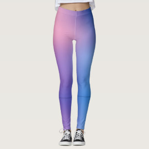 Baljväxter i lila/rosa/blåsspandex/polyester. leggings