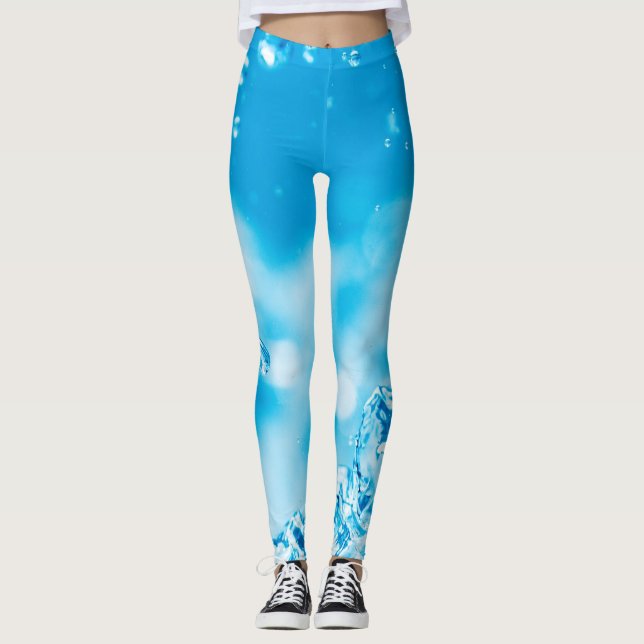 baljväxter med bubblor i vatten leggings (Framsida)