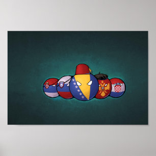 Balkan Countryballs Poster