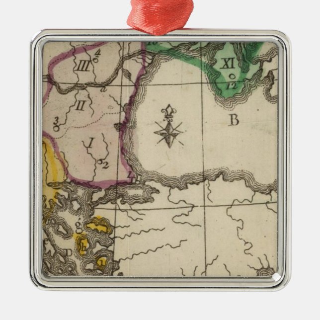 Balkan peninsula 3 julgransprydnad metall (Framsidan)