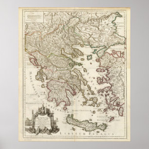 Balkan peninsula, Grekland, Makedonien Poster
