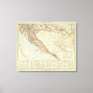 Balkan peninsula, Kroatien, Slovenien Canvastryck