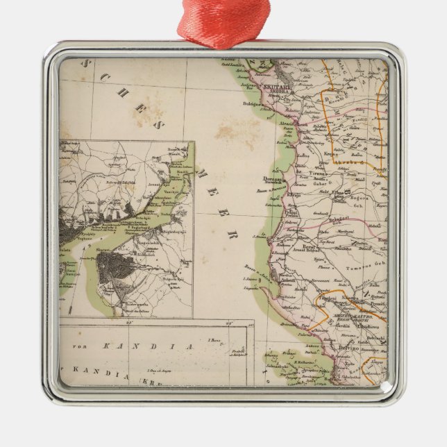 Balkan peninsula, Turkiet, Albanien Julgransprydnad Metall (Framsidan)