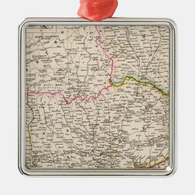 Balkan peninsula, Turkiet, rumänien Julgransprydnad Metall (Framsidan)