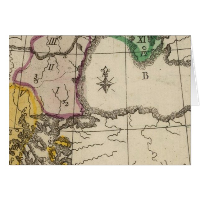 Balkanländerna Peninsula 3 Hälsningskort (Framsidan Horizontal)