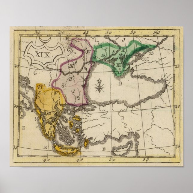 Balkanländerna Peninsula 5 Poster (Framsidan)