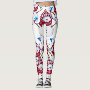 balkar i snögubbe leggings