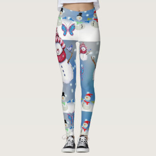 balkar i snögubbe leggings