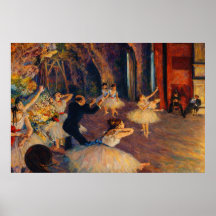 Balkens repetition på scenen av Degas