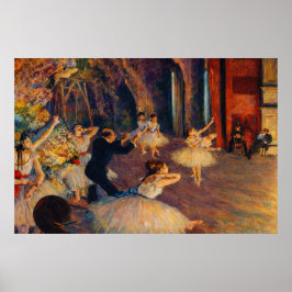 Balkens repetition på scenen av Degas Poster