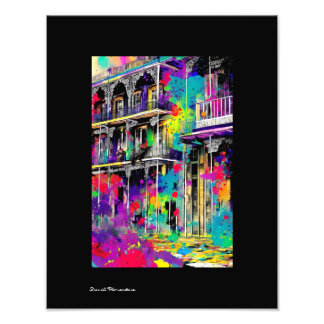 Balkonutskrift av fransk för kvartsparter fototryck