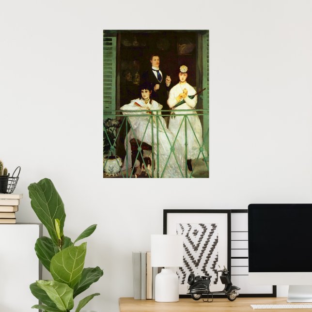 Balkony (Le Balcon) av Edouard Manet Poster (Hemmakontoret)