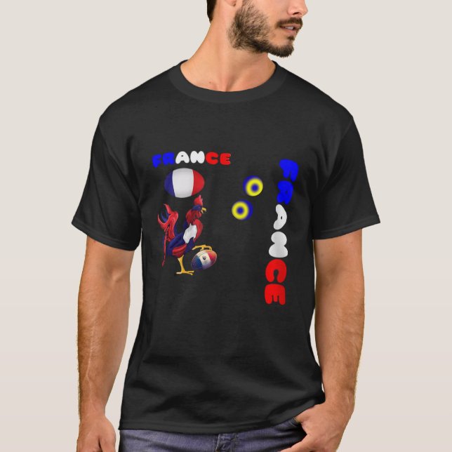ball France Rugby  T Shirt (Framsida)