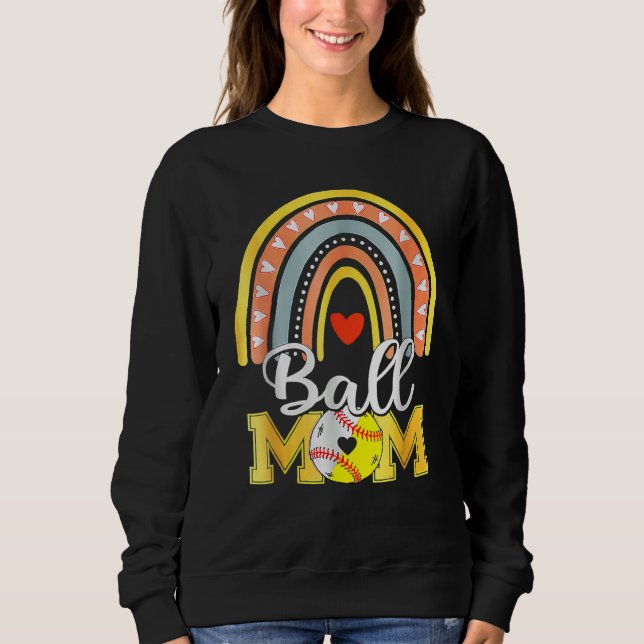 Ball Mom Rainbow Mom Mother Mother s Day 2023 T Shirt (Framsida)