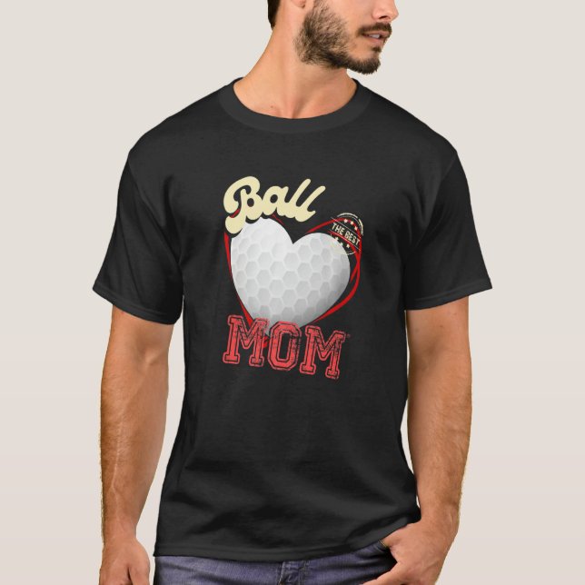 Ball Mom Womens Cheer Golfer Mom Mother's Day Golf T Shirt (Framsida)