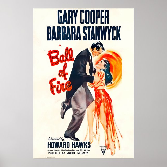 Ball of Fire 1941 Film POSTER TRYCK A5-A1 (Framsidan)