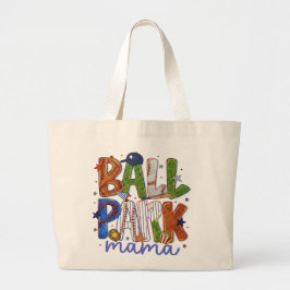 Ball Park Mama Tote Bag – Baseboll Mamma Game Day  Jumbo Tygkasse
