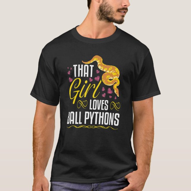 Ball Python Girl Banana Ball Royal Python T Shirt (Framsida)