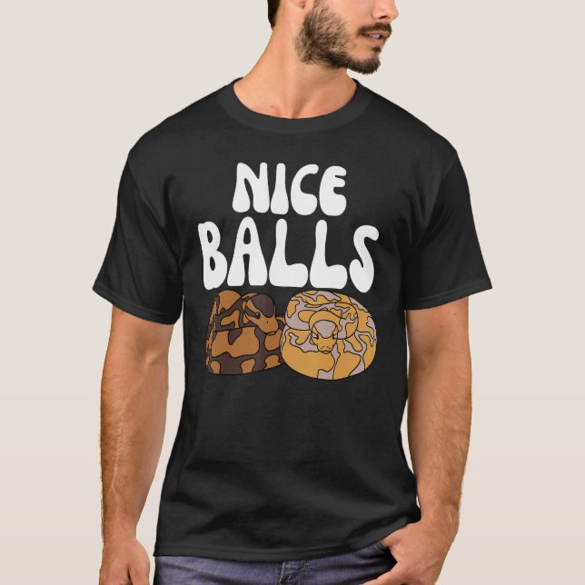 Ball Python Snake Nice Balls T Shirt (Framsida)