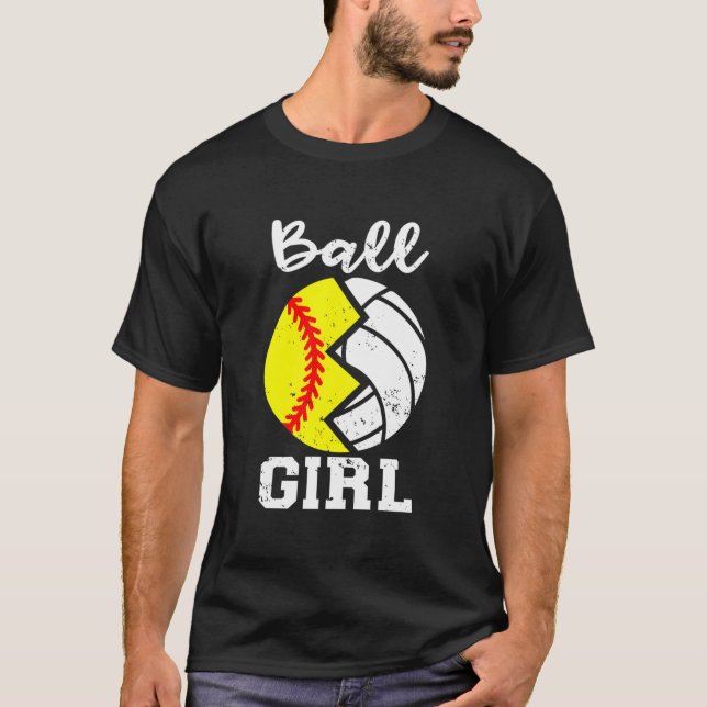 Ball Softball Volleyball T Shirt (Framsida)