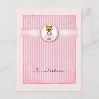 Ballagelagring Vintage Rosa Candy Birthday Inbjuda Inbjudningar