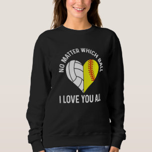 Ballar för en mjuk boll- och Volleyball-spelare T Shirt
